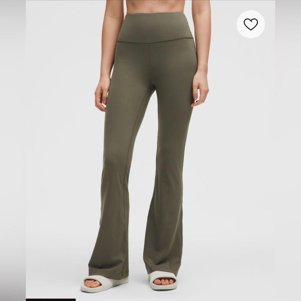 Lululemon Army Green Groove Nulu Flare Pant